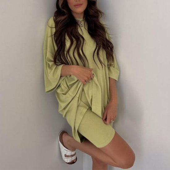 Summer Shorts Suit Fashion Loose Short-sleeved T-shirt And Slim Pants