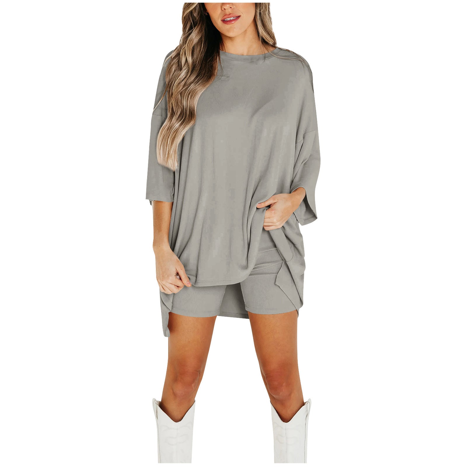 Summer Shorts Suit Fashion Loose Short-sleeved T-shirt And Slim Pants