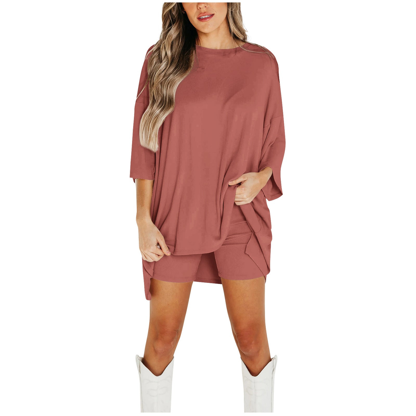 Summer Shorts Suit Fashion Loose Short-sleeved T-shirt And Slim Pants