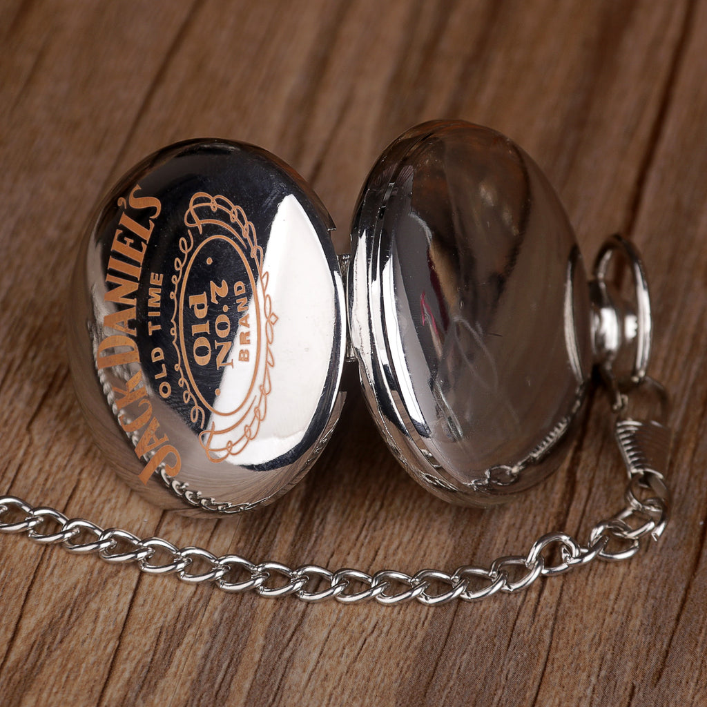 Unique Creatitive Text Men Quartz Pocket Watches Fob Chain Pocket Watches for Men Women Gift