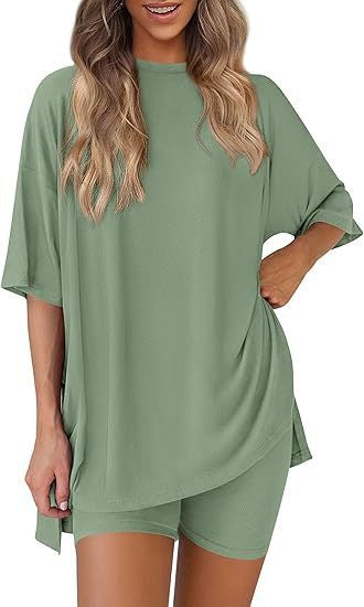 Summer Shorts Suit Fashion Loose Short-sleeved T-shirt And Slim Pants