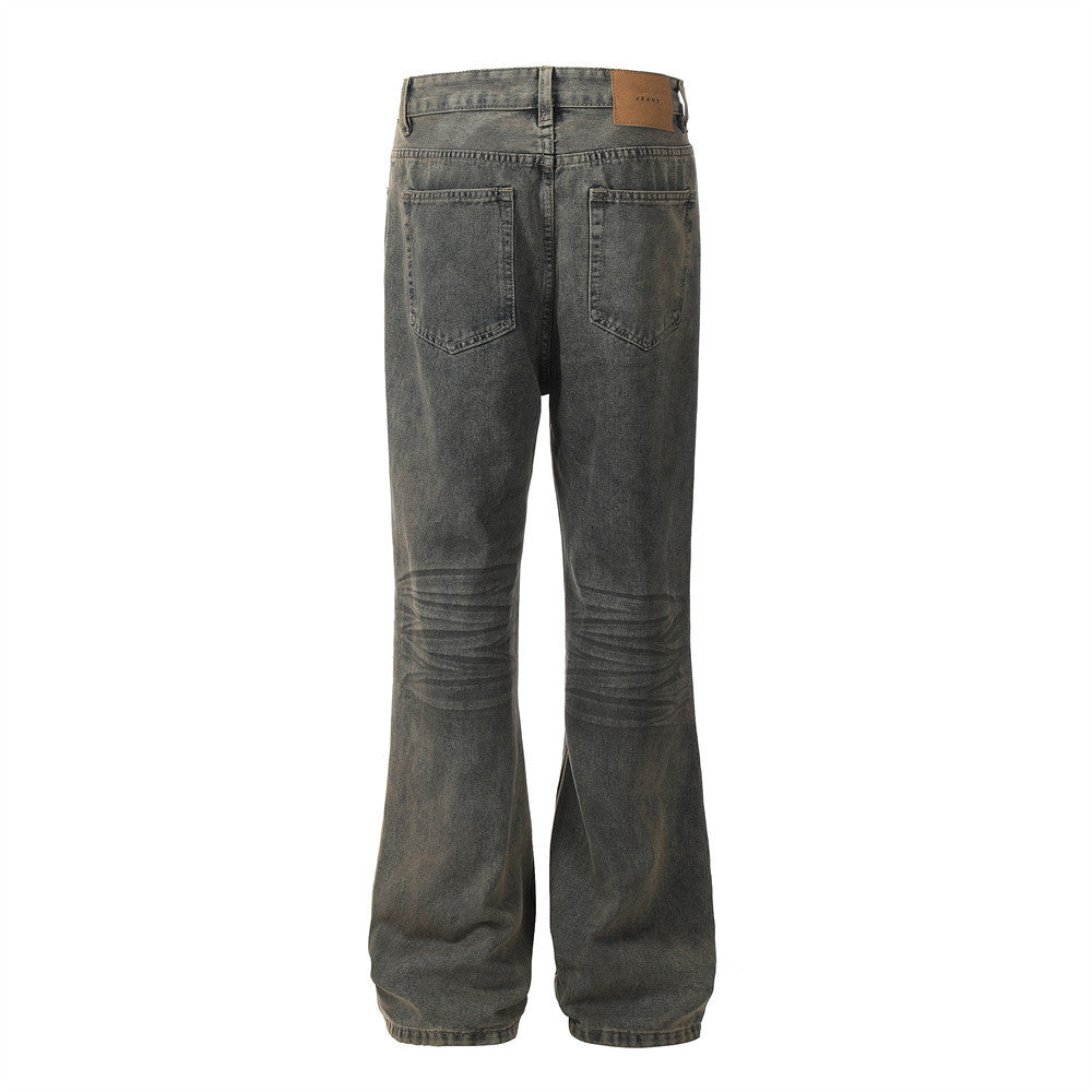 Vintage Fashion Denim Bell-bottom Pants Male