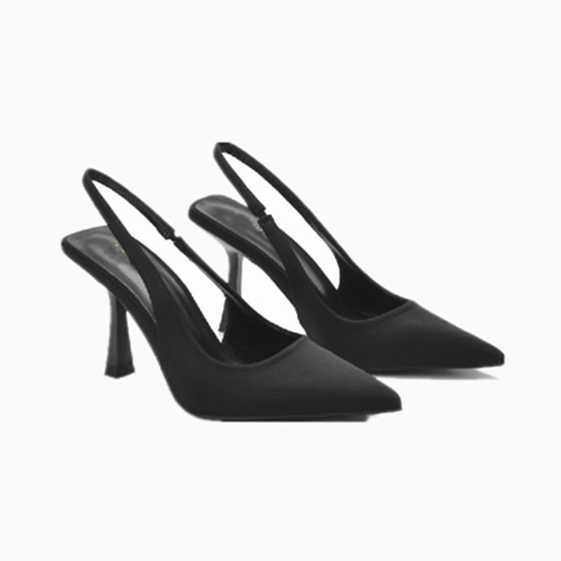 Summer Woman Heeled Sandals Female Sandals Ladies Pumps Women High Heels Slingback Black Red Green Shoes on Heels