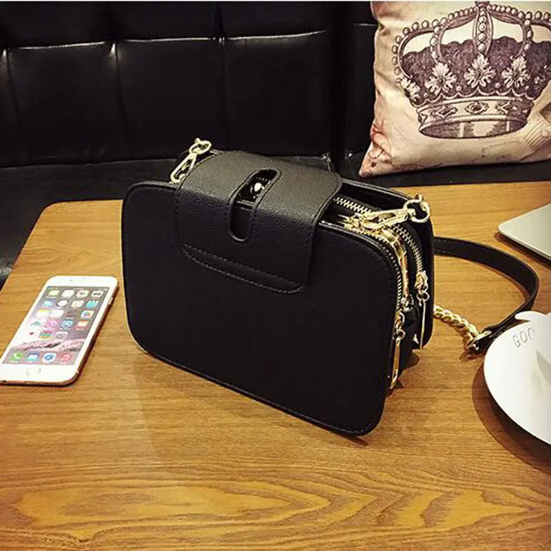 Women Shoulder Bag Chain Strap Flap Designer Handbags Clutch Bag Ladies Messenger Bags With Metal Buckle
