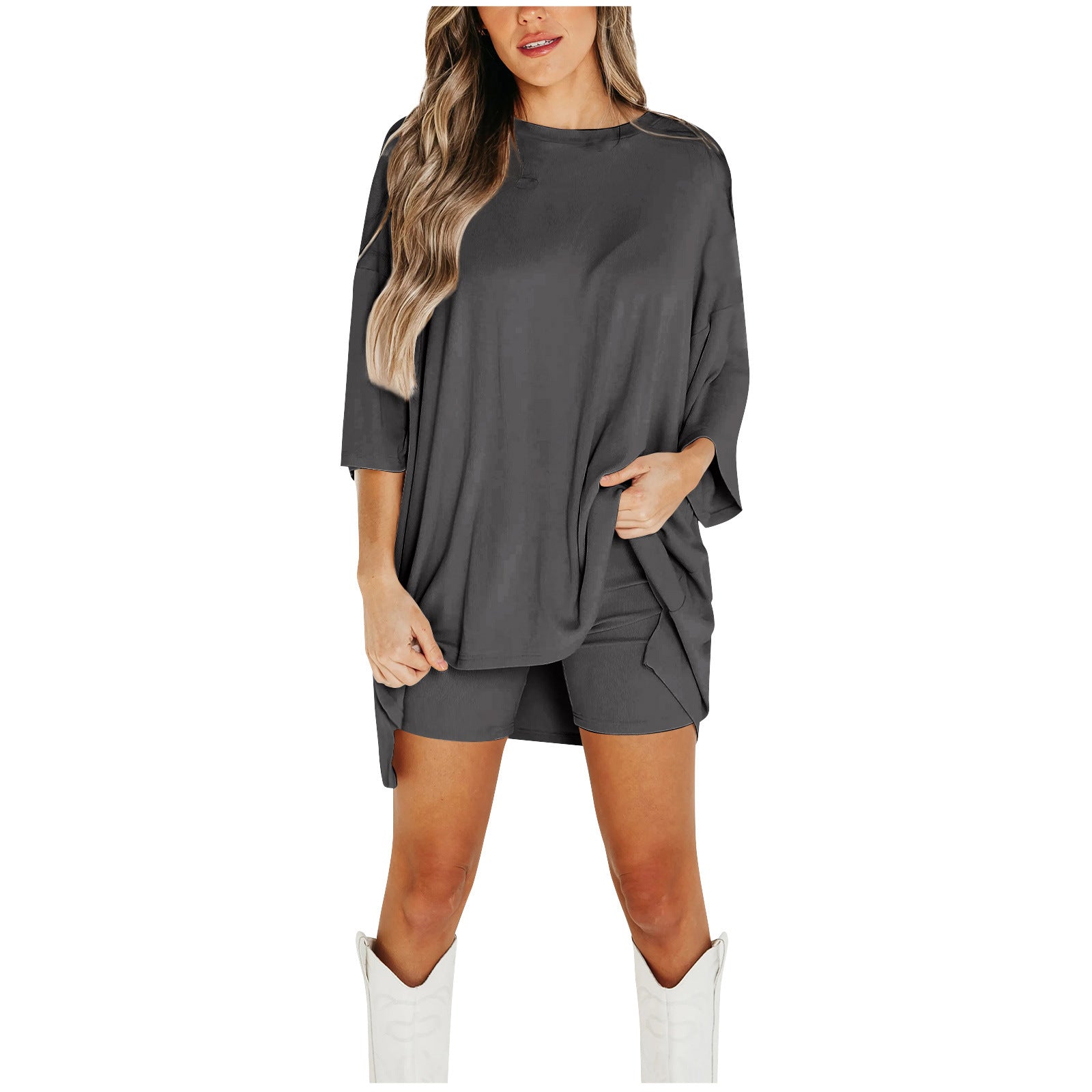 Summer Shorts Suit Fashion Loose Short-sleeved T-shirt And Slim Pants
