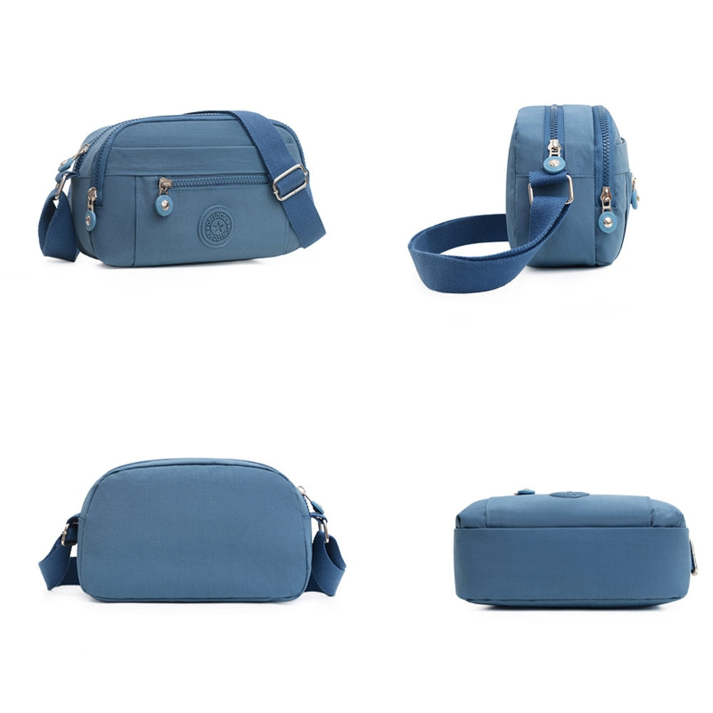 Fashion Solid Color Designer Women's Shoulder Bag Simple Ladies Bag High Quality Nylon Women Messenger Bags Bolsos De Mujer