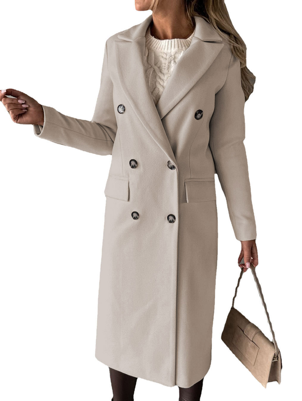 Double Breasted Lapel Coat