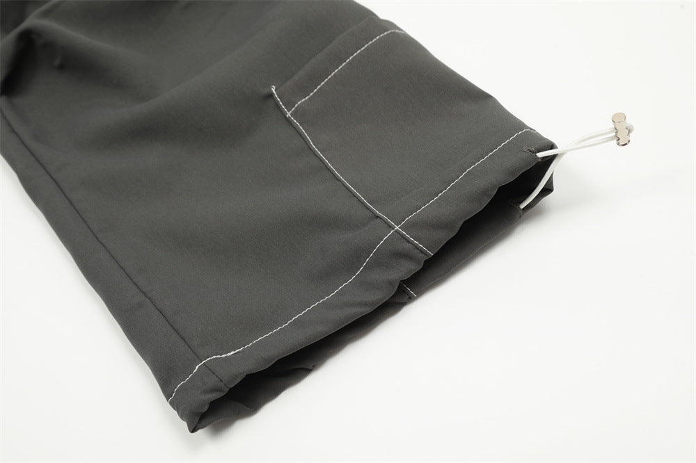 Fashion Personality Topstitching Overalls Men