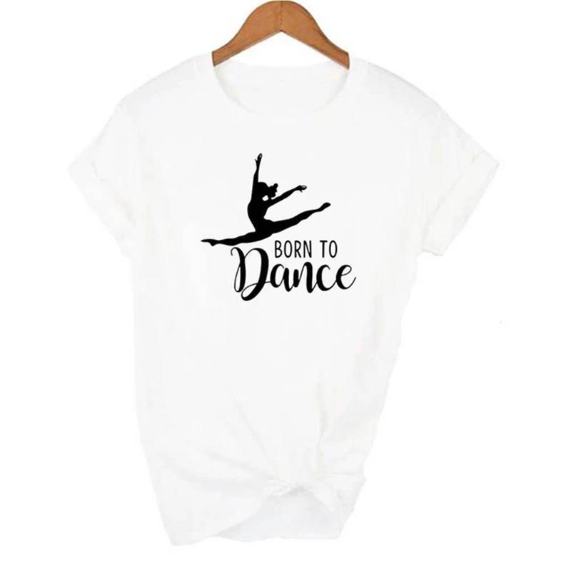 Womens Ballet Kid Crew Neck Plus-Size Short-Sleeve T-Shirt For Women