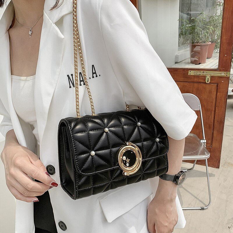 Brand Designer Women Shoulder Bags Diamond Lattice Crossbody Bag for Girls Chain Square Flap Messenger Bag Ladies Handbags