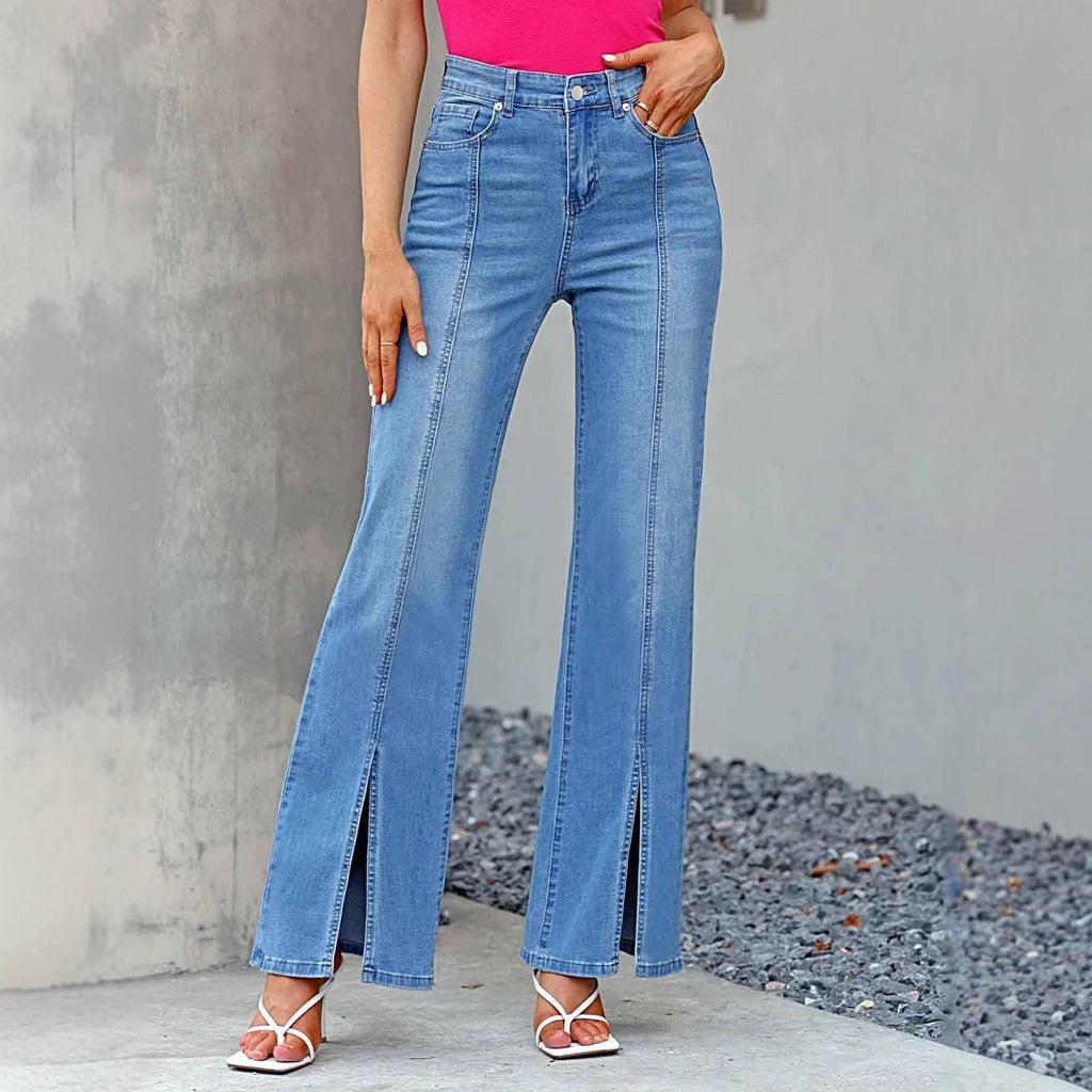 Womens Stylish Slim-fit Blue Jeans