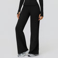Casual Versatile Trousers Fleece-lined Keep Warm High Waist Wide-leg Trousers