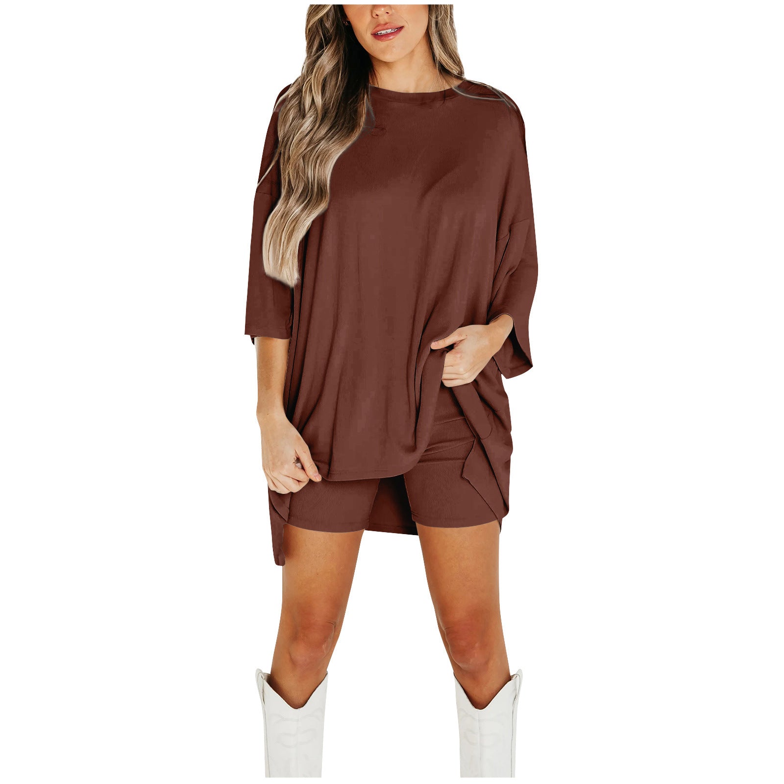 Summer Shorts Suit Fashion Loose Short-sleeved T-shirt And Slim Pants