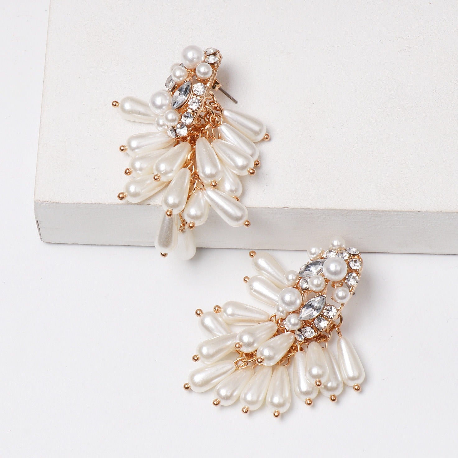 Earnail accessories female pearl water drop earrings versatile ear accessories