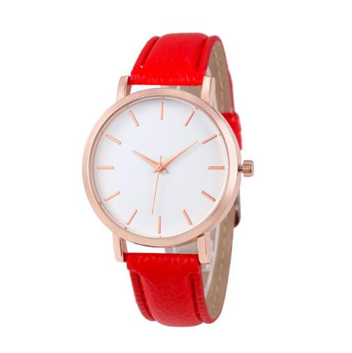 Men Leather Stainless Quartz Wrist Watches Women