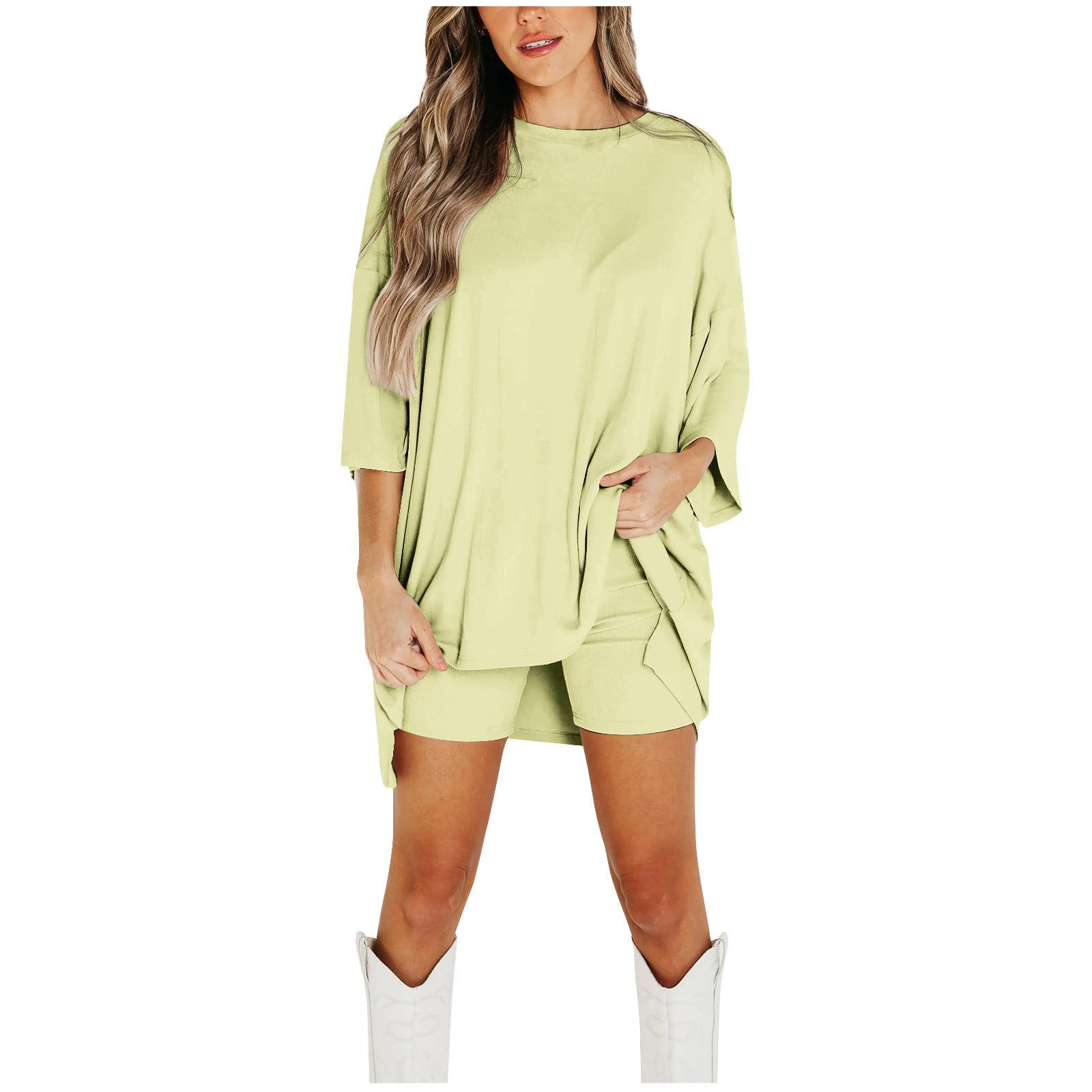 Summer Shorts Suit Fashion Loose Short-sleeved T-shirt And Slim Pants