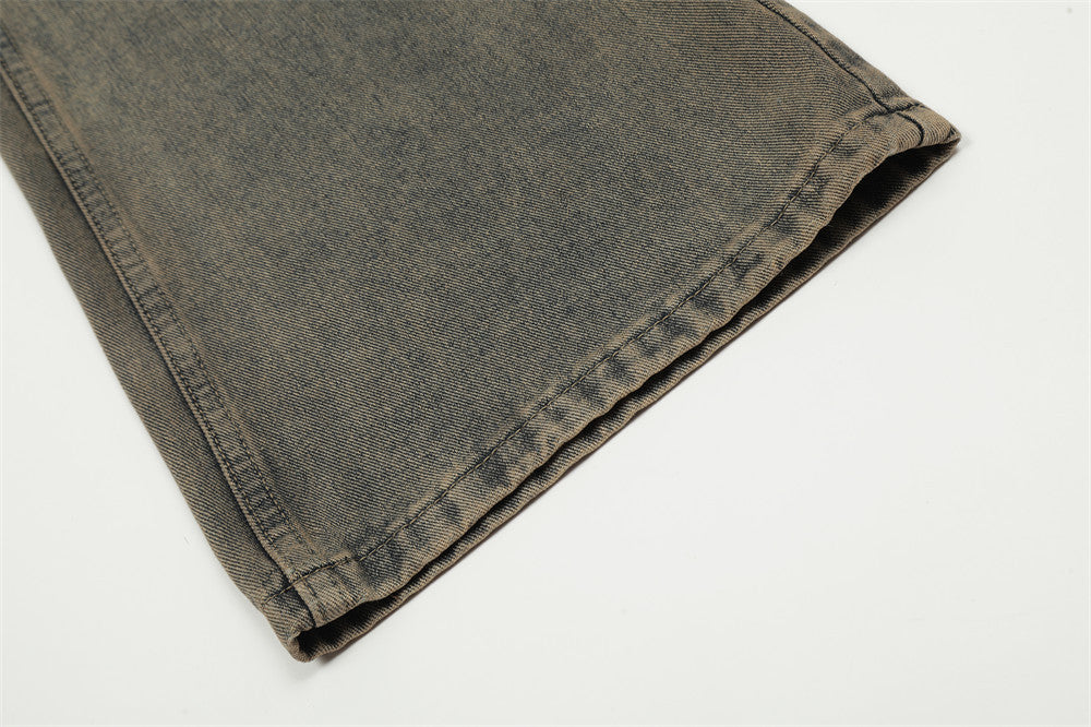 Vintage Fashion Denim Bell-bottom Pants Male
