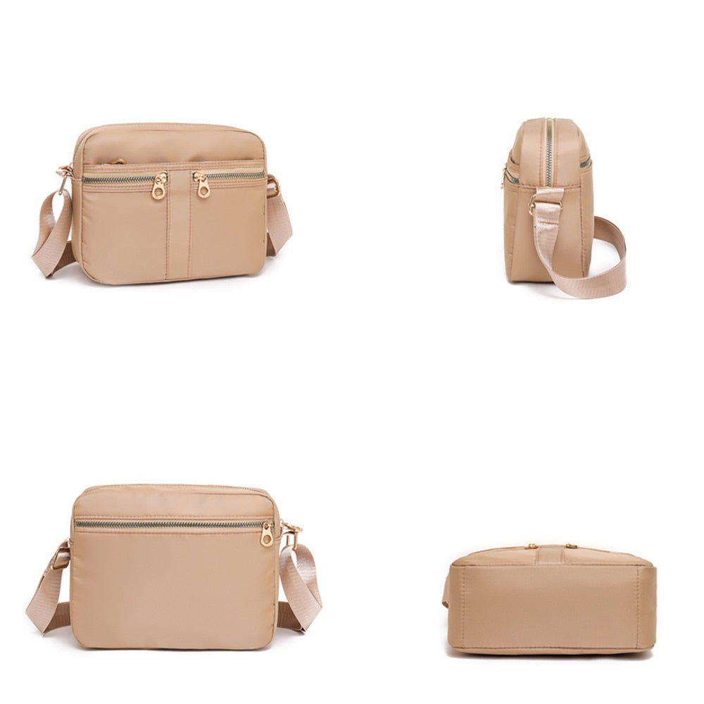 Fashion Multi-pocket Design Ladies Shoulder Bag High Quality Nylon Women Messenger Bags Solid Color Designer Women's Travel Bag
