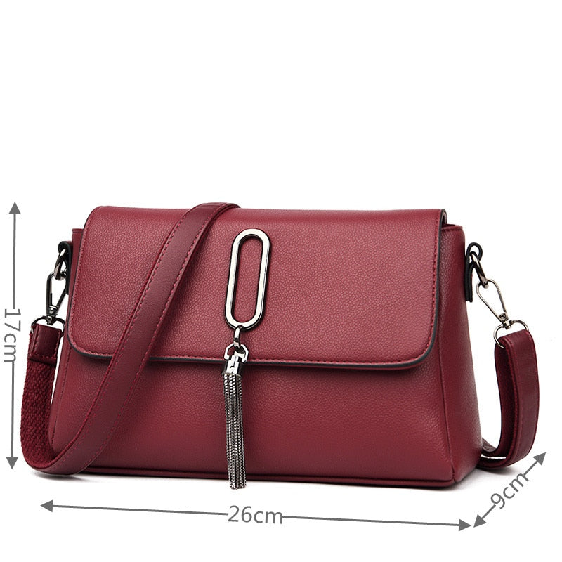 Luxury Women Messenger Bag Leather Shoulder Bags Shopper Casual Top-handle Ladies Handbag Travel Tote Crossbody Bag