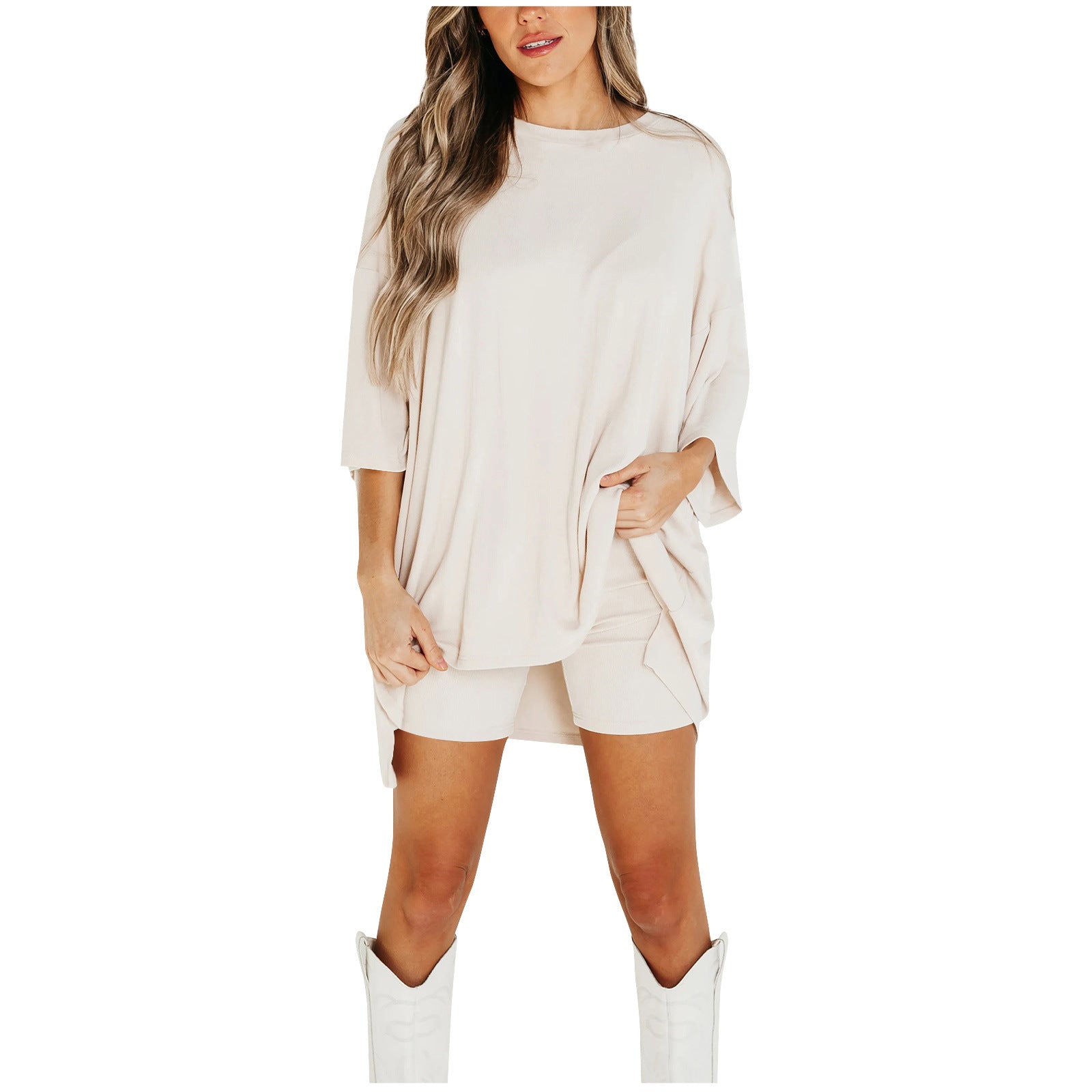 Summer Shorts Suit Fashion Loose Short-sleeved T-shirt And Slim Pants