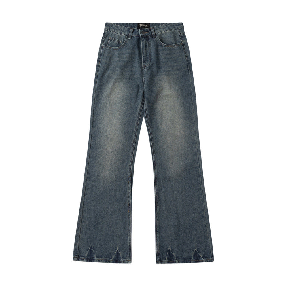 Denim Trousers Men's Retro Bell-bottom Pants