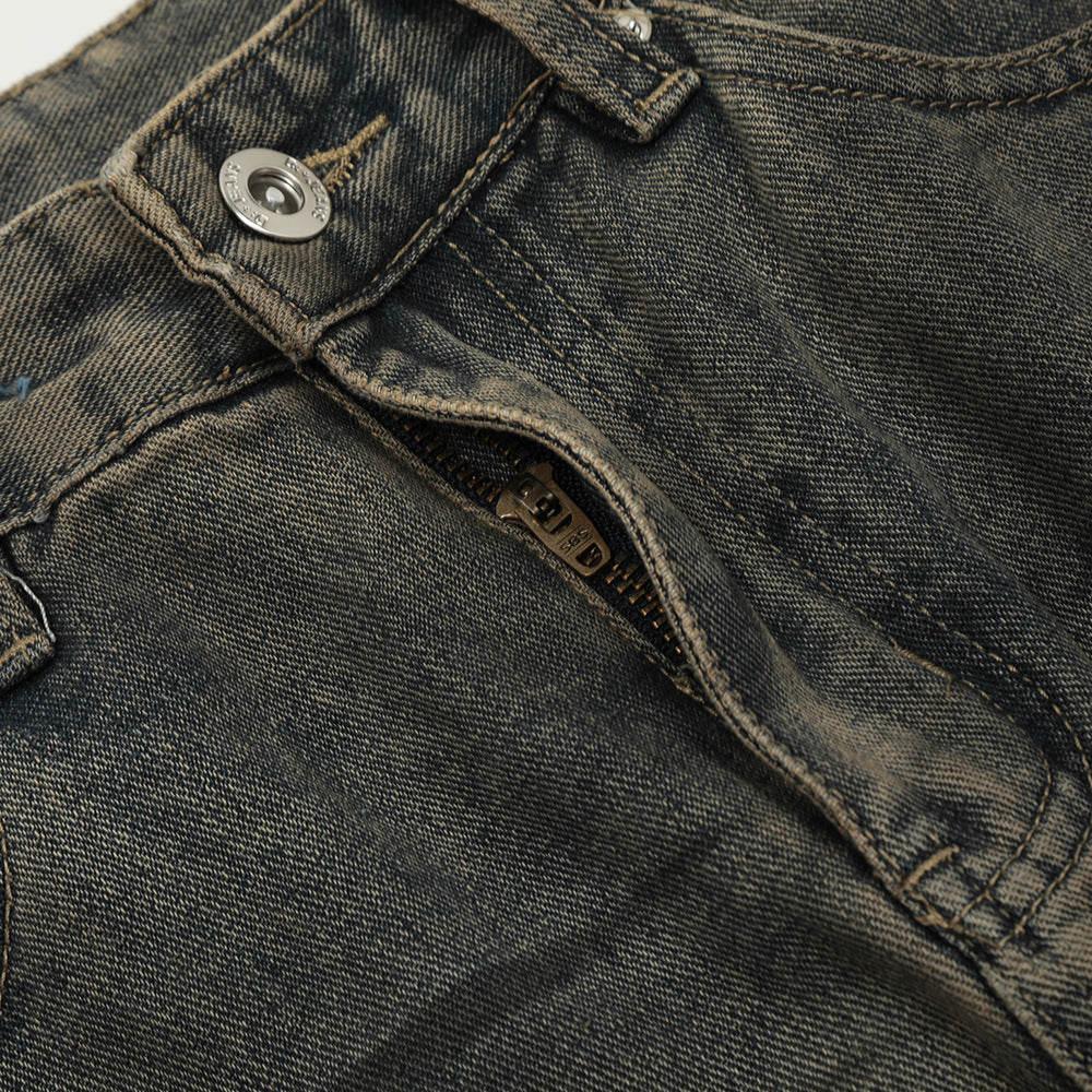 Vintage Fashion Denim Bell-bottom Pants Male