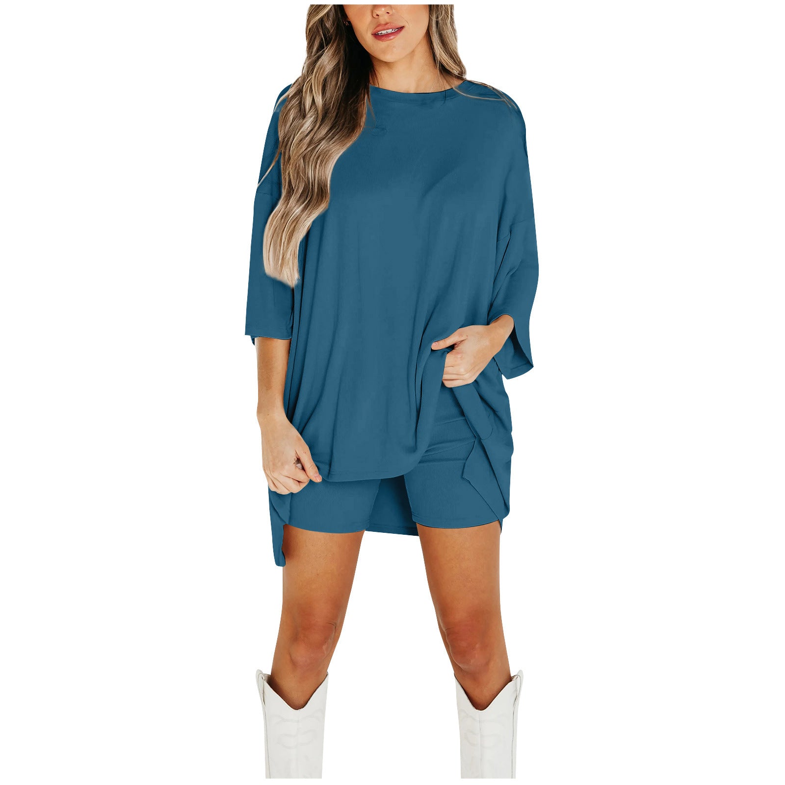 Summer Shorts Suit Fashion Loose Short-sleeved T-shirt And Slim Pants