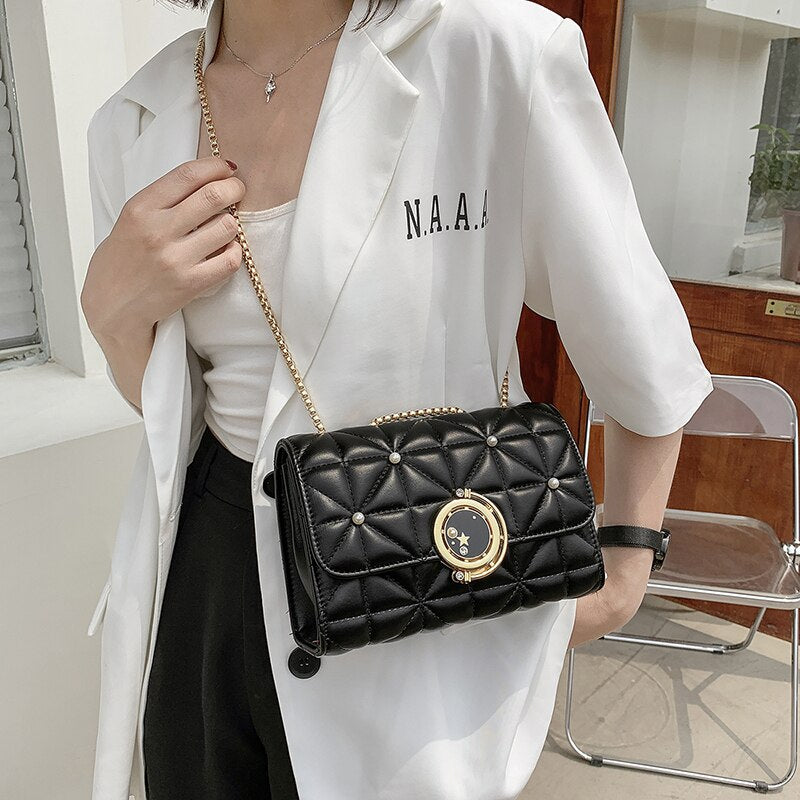 Brand Designer Women Shoulder Bags Diamond Lattice Crossbody Bag for Girls Chain Square Flap Messenger Bag Ladies Handbags