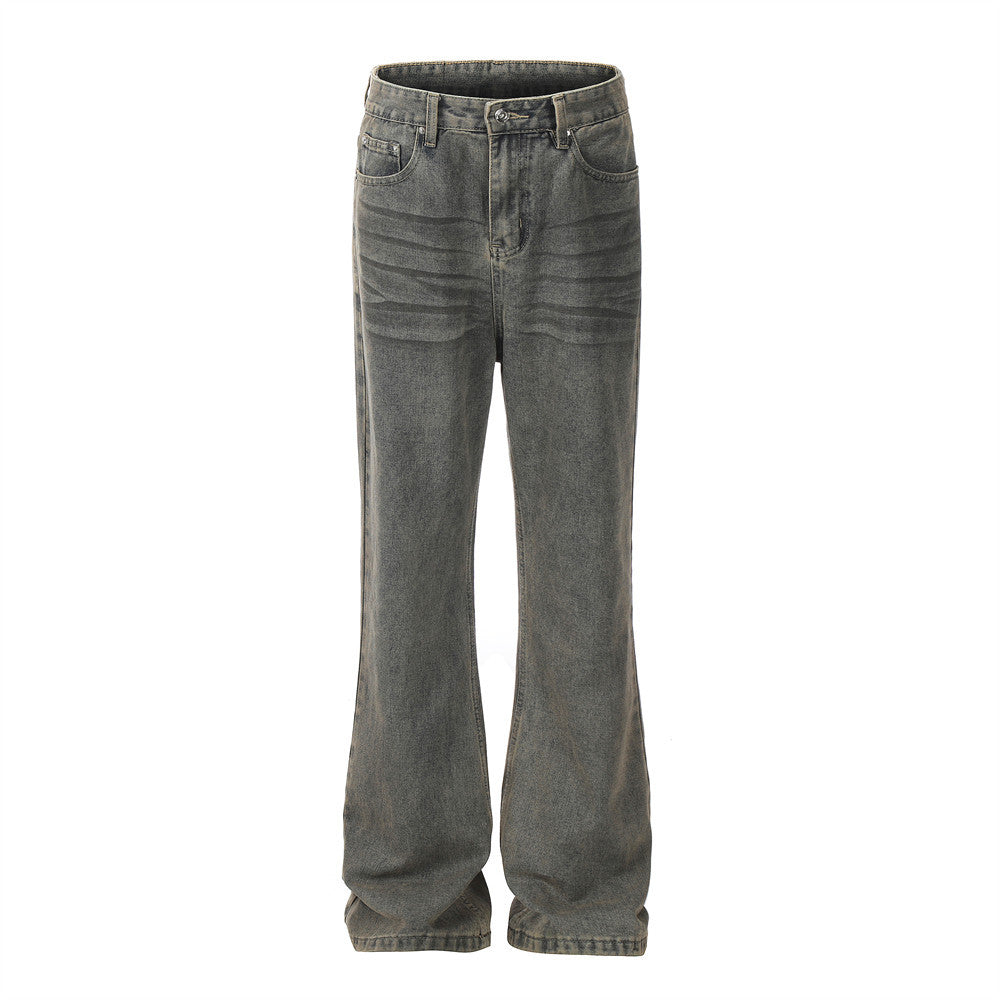 Vintage Fashion Denim Bell-bottom Pants Male
