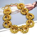 Fashion Gold Twist Necklace Women's Accessories