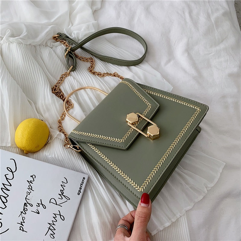 New Fashion Metal Handle Handbags Women Crossbody Bags High Qualty Clutch Female Purses Ladies Shoulder Messenger Bag