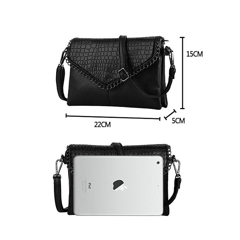 High quality alligator chains handbags fashion women envelope clutch ladies party famous brand shoulder messenger crossbody bags