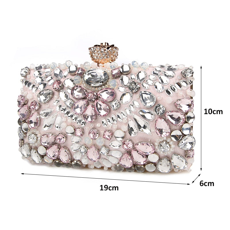 Luxy Moon Women's Evening Clutch Bag Rhinestone Clutch Purse Ladies Hand Bags Wedding Handbags Wallet Party Bag ZD848