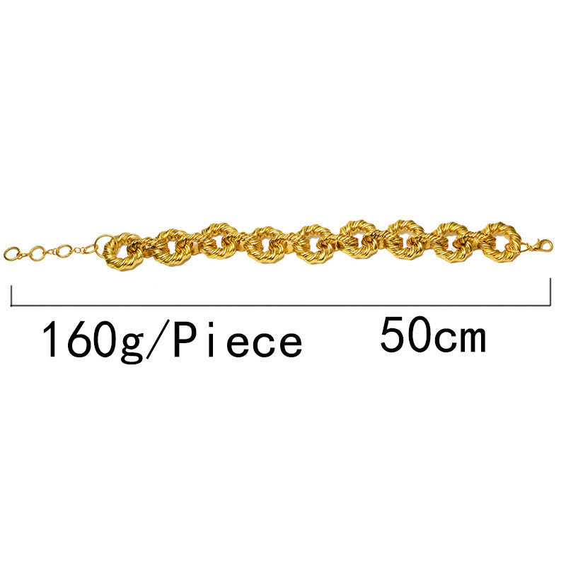 Fashion Gold Twist Necklace Women's Accessories