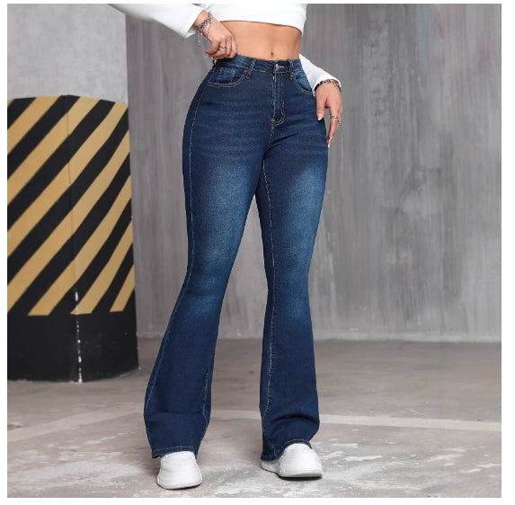 Womens Mid-rise Stretchy Slim-fit Jeans