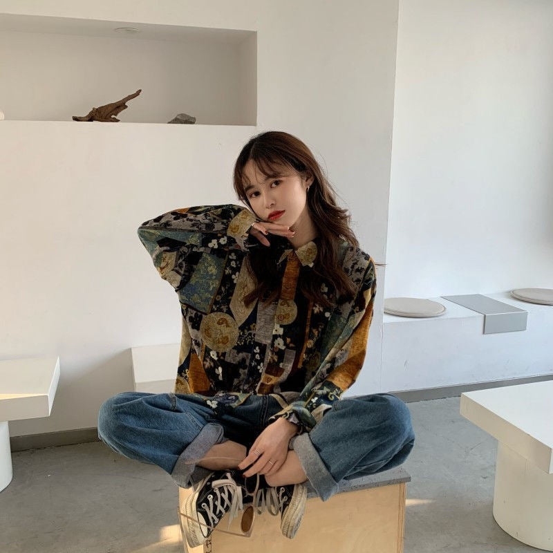 Ladies Fashion Long Sleeve Shirt Tops