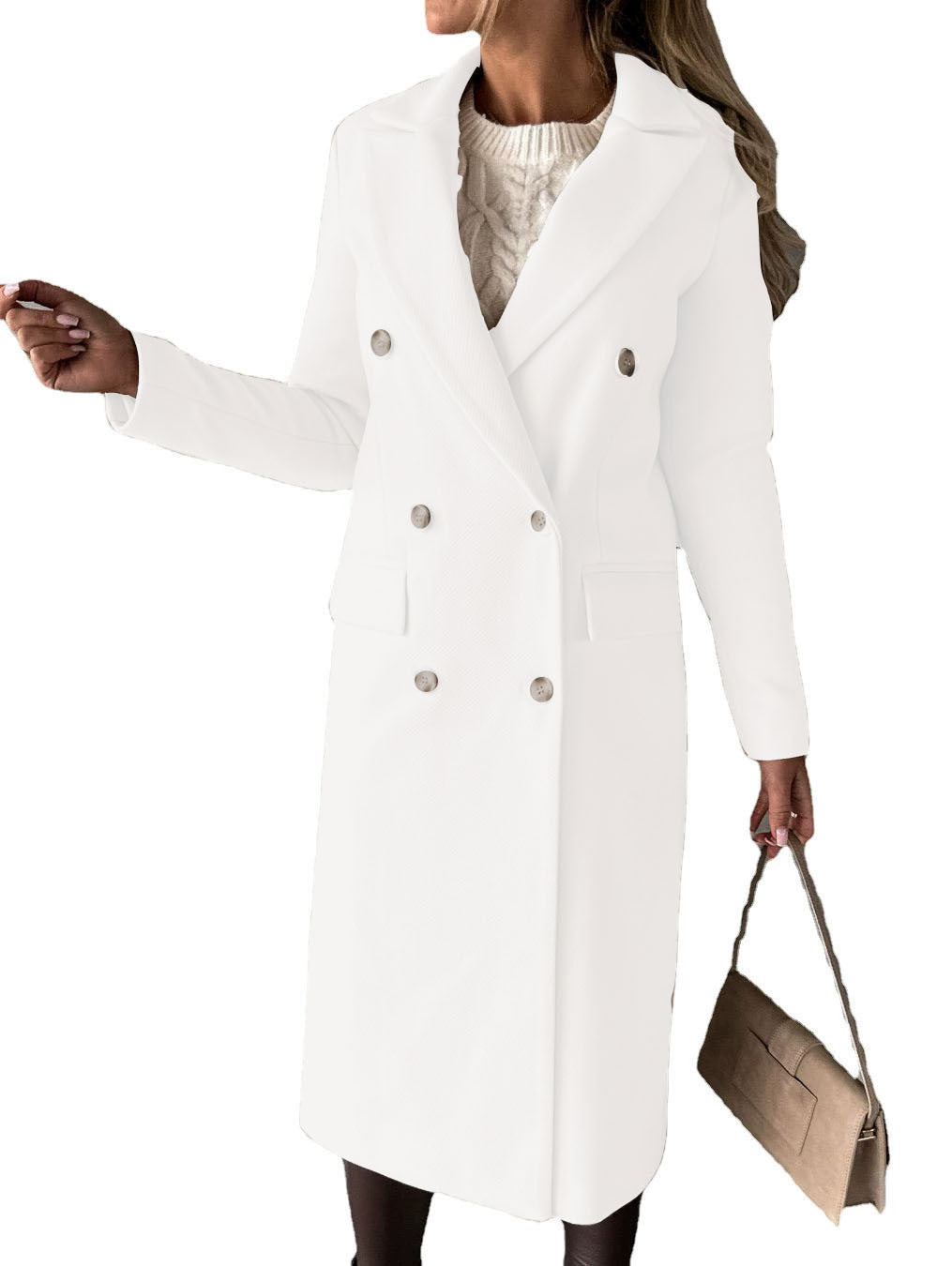 Double Breasted Lapel Coat