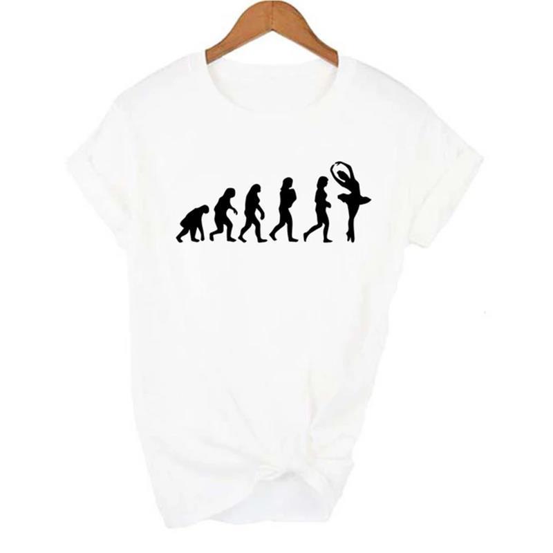 Womens Ballet Kid Crew Neck Plus-Size Short-Sleeve T-Shirt For Women