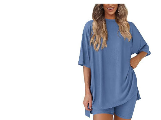 Summer Shorts Suit Fashion Loose Short-sleeved T-shirt And Slim Pants