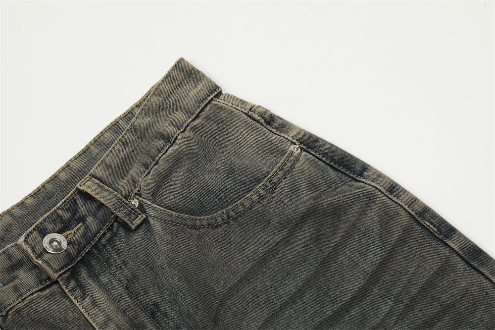 Vintage Fashion Denim Bell-bottom Pants Male