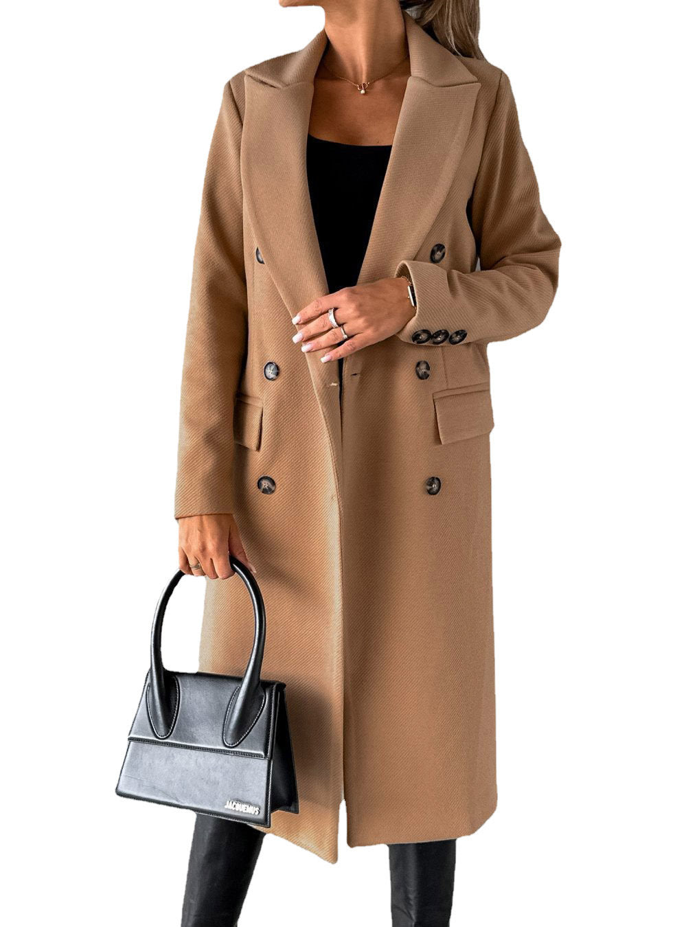 Double Breasted Lapel Coat