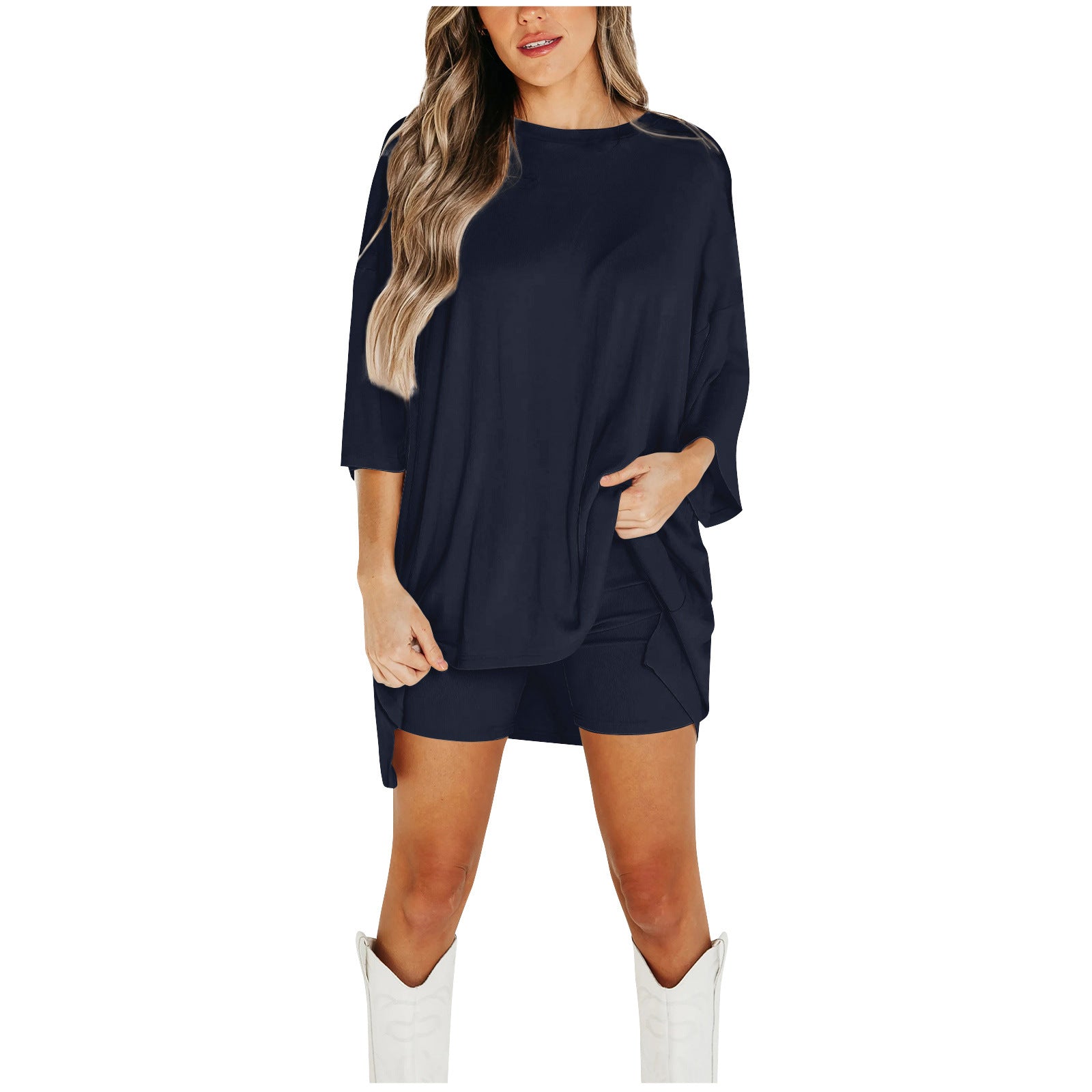 Summer Shorts Suit Fashion Loose Short-sleeved T-shirt And Slim Pants